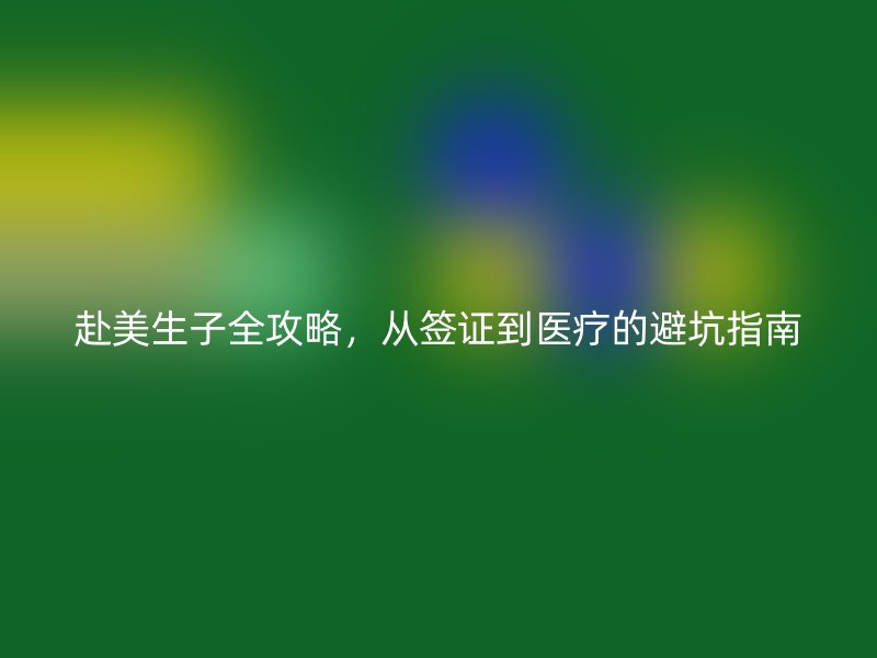 赴美生子全攻略，从签证到医疗的避坑指南