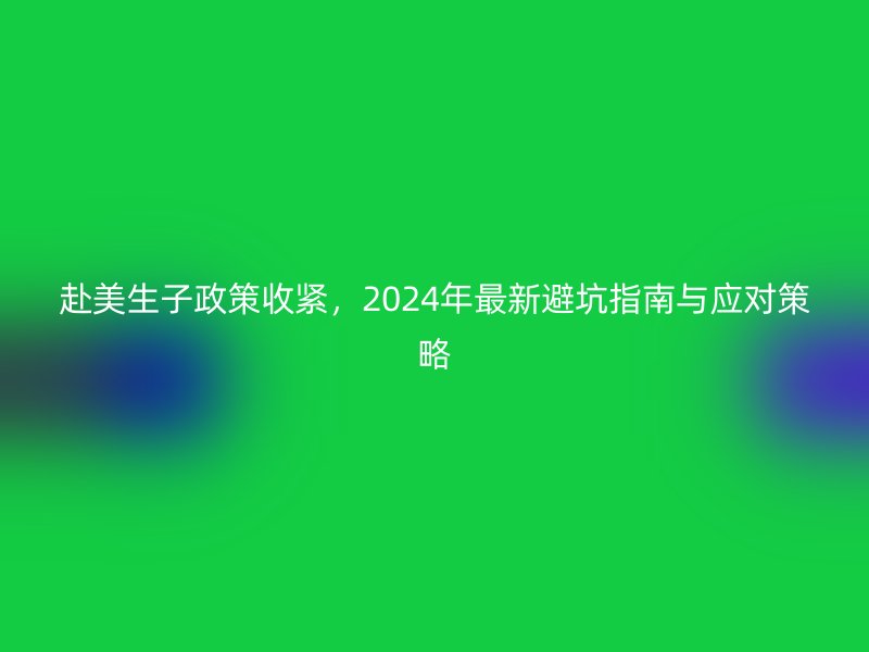 赴美生子政策收紧，2024年最新避坑指南与应对策略