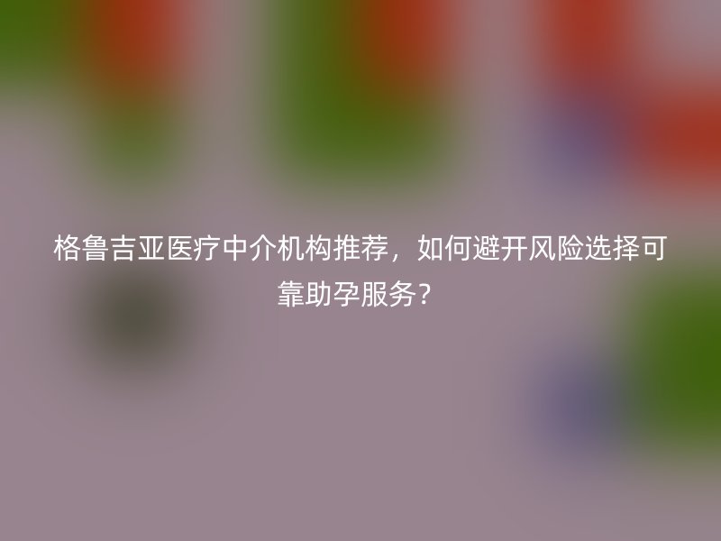 格鲁吉亚医疗中介机构推荐，如何避开风险选择可靠助孕服务？