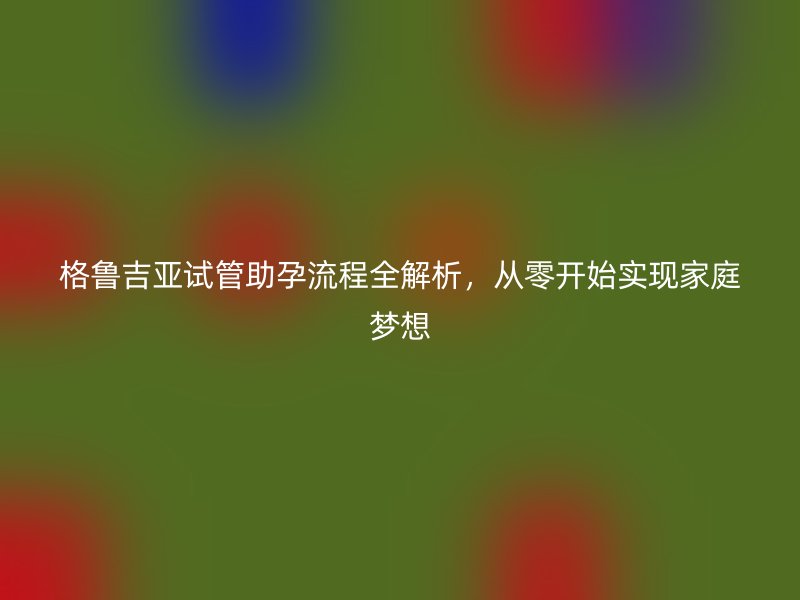 格鲁吉亚试管助孕流程全解析，从零开始实现家庭梦想
