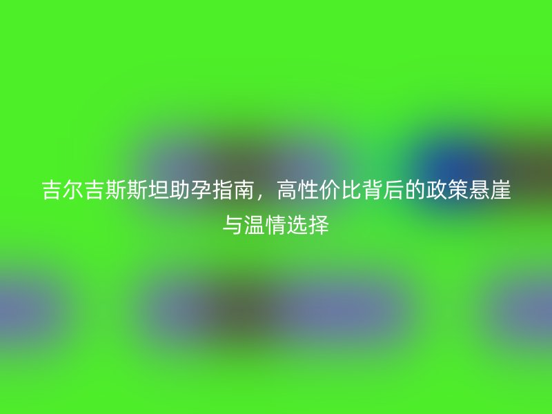 吉尔吉斯斯坦助孕指南，高性价比背后的政策悬崖与温情选择