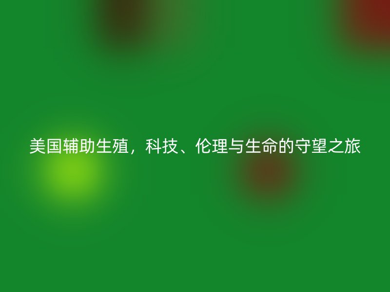 美国辅助生殖，科技、伦理与生命的守望之旅