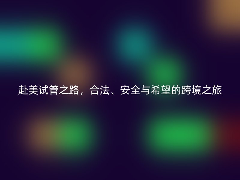 赴美试管之路，合法、安全与希望的跨境之旅
