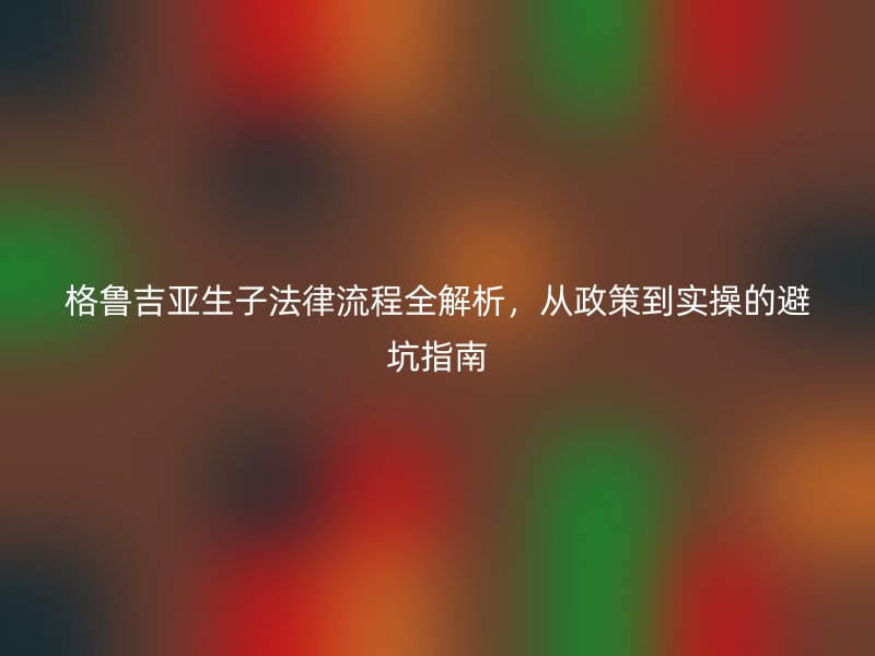 格鲁吉亚生子法律流程全解析，从政策到实操的避坑指南