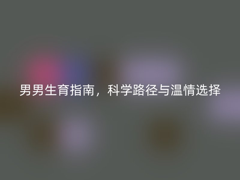 男男生育指南，科学路径与温情选择